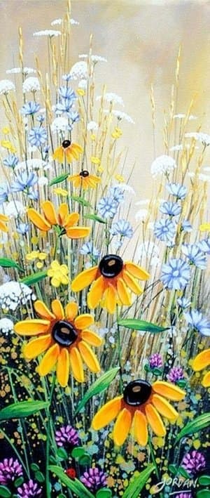 Diamantbroderi Sommaräng 50x110 cm