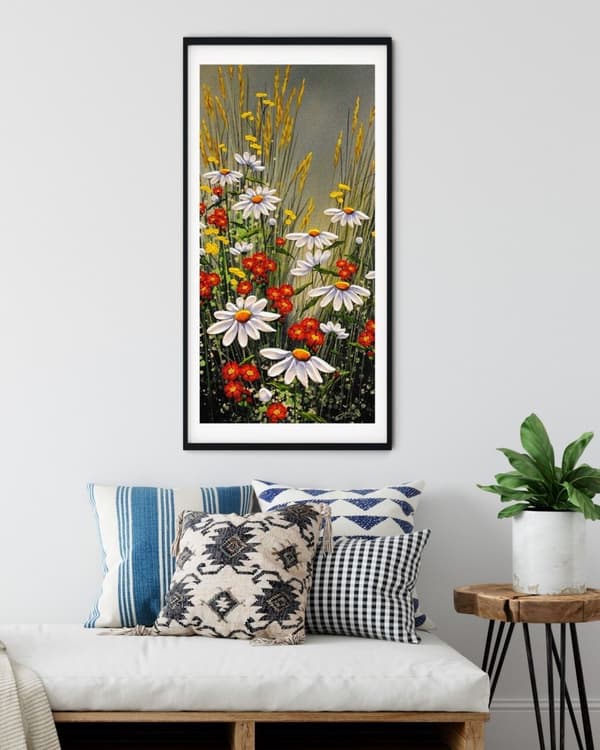 Diamantbroderi Fridfullt fält Äng 50x110 cm