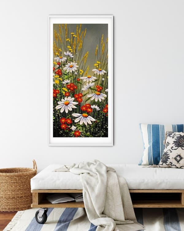 Diamantbroderi Fridfullt fält Äng 50x110 cm