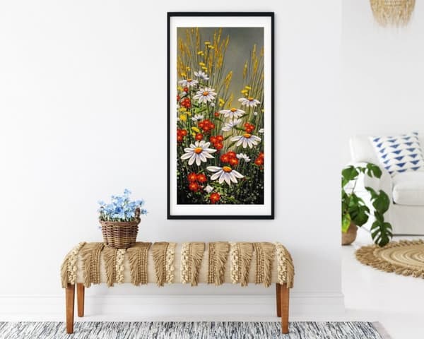Diamantbroderi Fridfullt fält Äng 50x110 cm