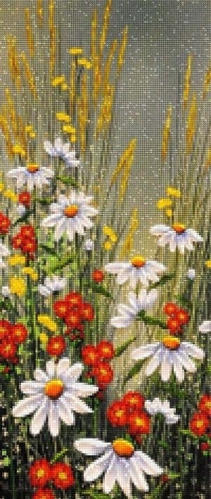 Diamantbroderi Fridfullt fält Äng 50x110 cm