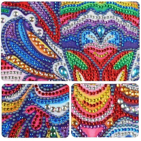 Diamantbroderi med mustaschkatt 47x57 cm