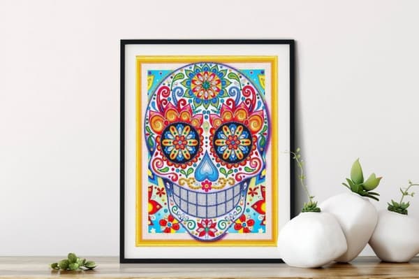 Diamantbroderi Glad Kranie 47x57 cm