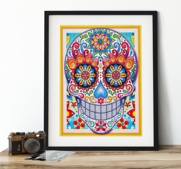 Diamantbroderi Glad Kranie 47x57 cm