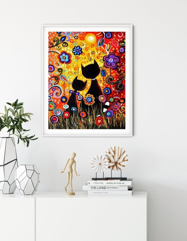 Diamantbroderi Fortryllede Katte 40x50