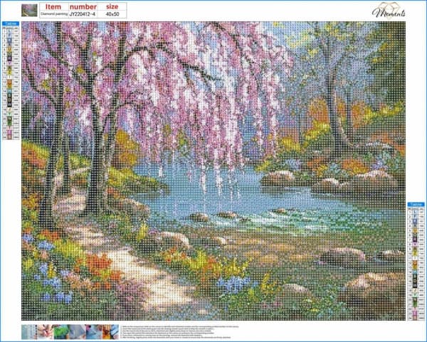 Diamantbroderi Sommaravslappning 40x50