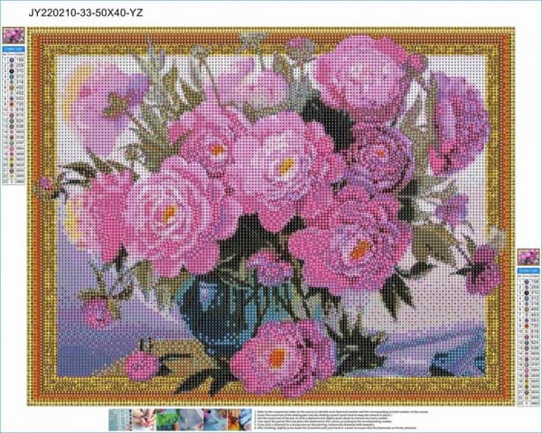 Diamantbroderi Lila Fantasi 40x50
