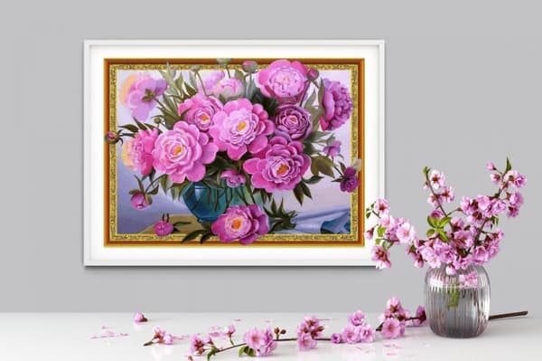 Diamantbroderi Lila Fantasi 40x50