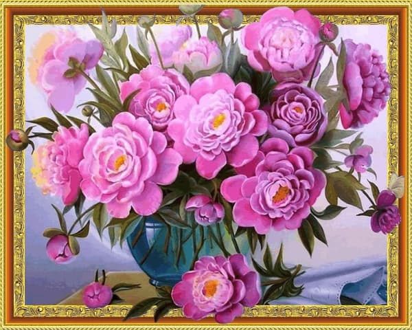 Diamantbroderi Lila Fantasi 40x50