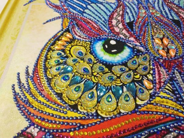Uglehjerte Diamantbroderi 47x57 cm