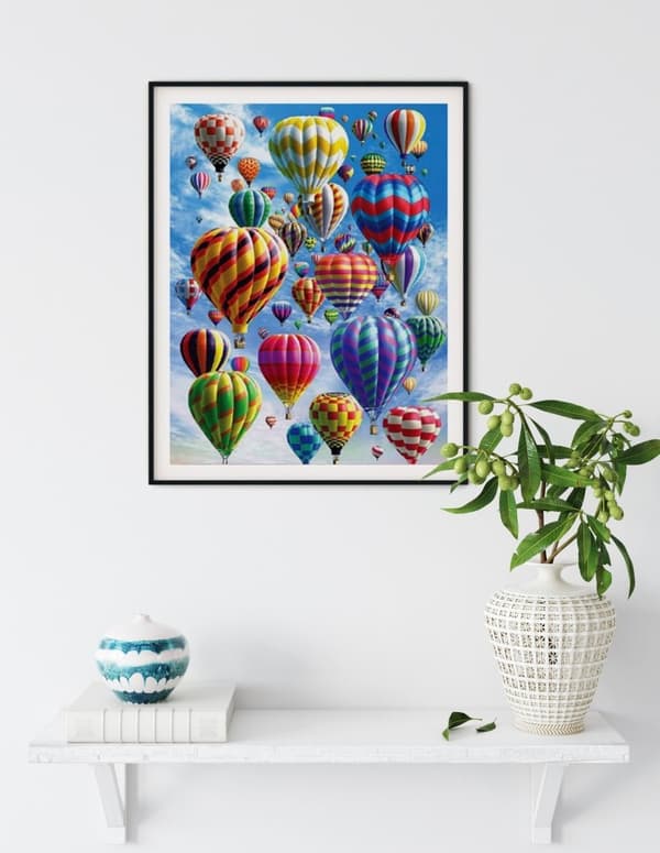 Timanttikirjonta Ohikulkevat ilmapallot 40x50