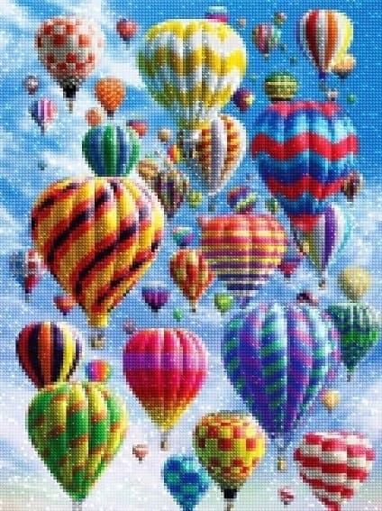 Timanttikirjonta Ohikulkevat ilmapallot 40x50