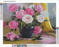 Miniatyrbillede 3 af 4: Diamantbroderi Pastelpæoner 40x50