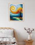 Miniatyrbillede 4 af 4: Diamantbroderi Magisk Træ - Sommerens Nedgang 40x50