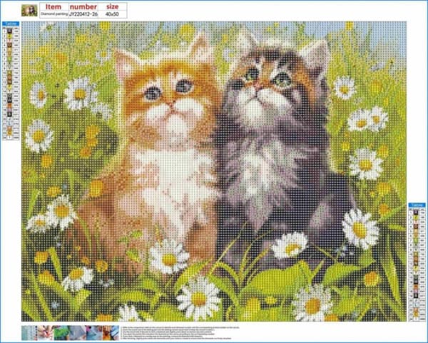 Diamantbroderi Forårskatte 40x50