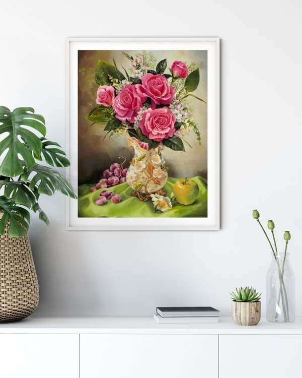 Diamantbroderi Rosenträdgård 40x50