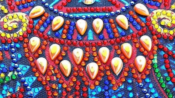 Ulvens blik diamantbroderi 47x57 cm