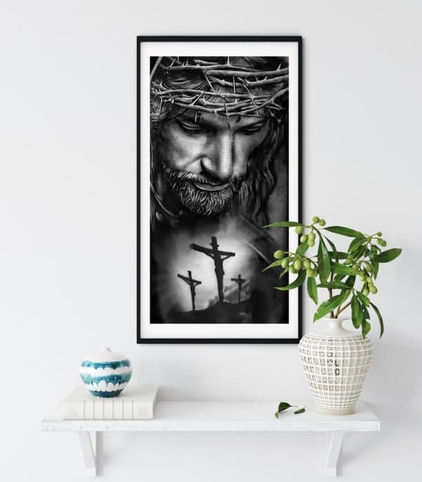 Diamantbroderi Jesu korsväg 45x85 cm