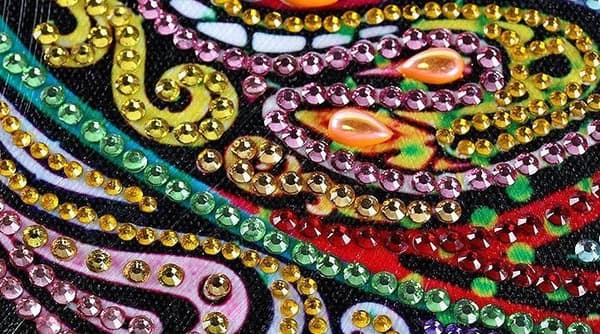 Diamantbroderi Vidunderlig Sommerfugl 47x57 cm