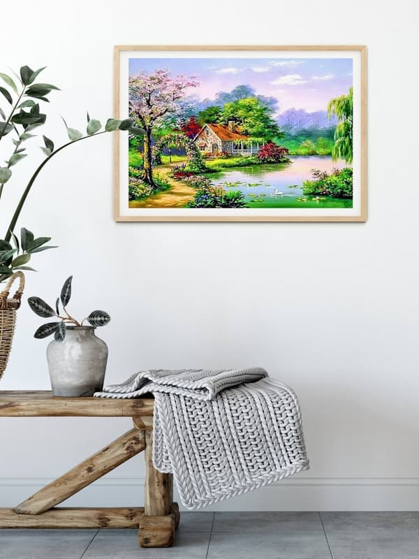 Diamantbroderi Sommerhus 45x65 cm
