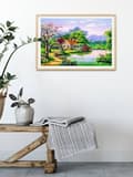Miniatyrbillede 4 af 6: Diamantbroderi Sommerhus 45x65 cm