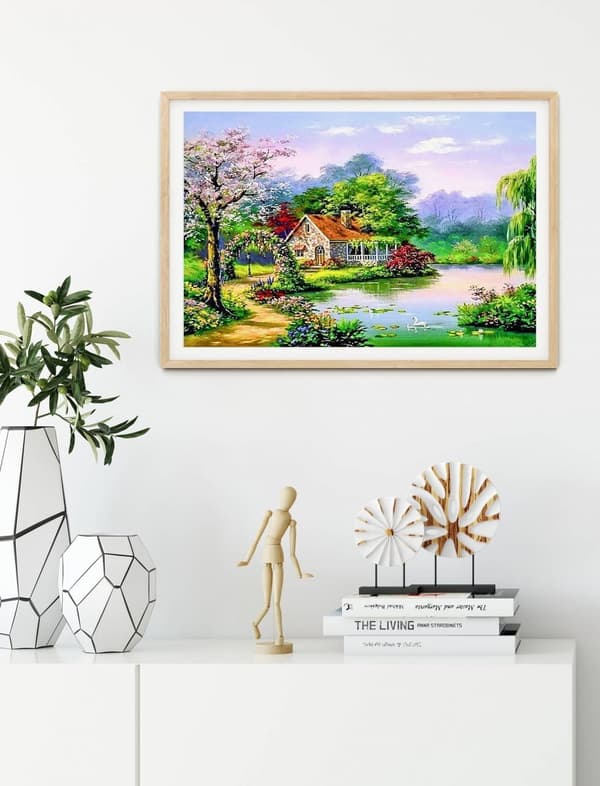 Diamantbroderi Sommerhus 45x65 cm