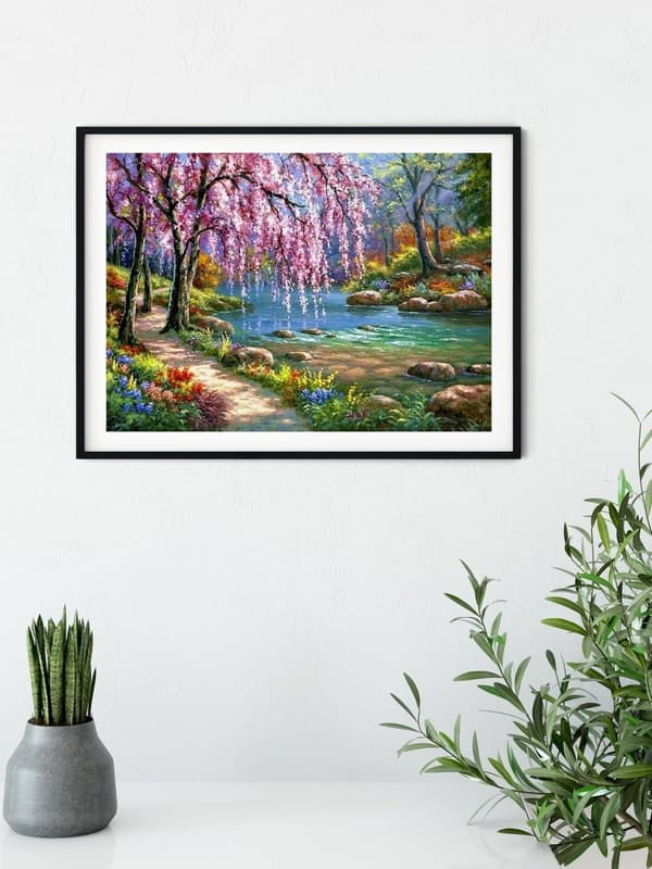 Diamantbroderi Sommerafslapning 30x40 cm