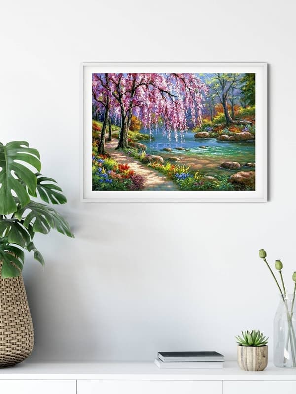 Diamantbroderi Sommerafslapning 30x40 cm