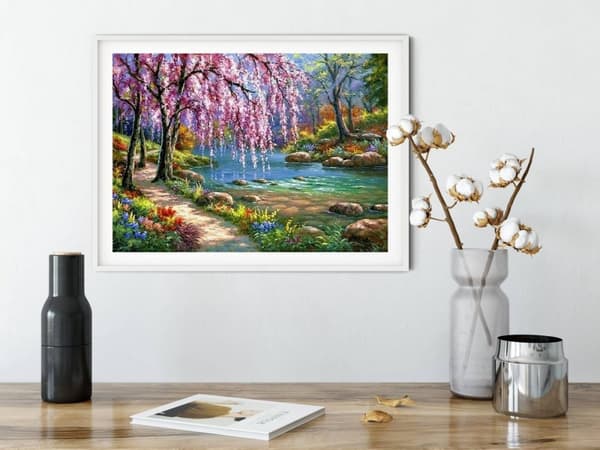 Diamantbroderi Sommerafslapning 30x40 cm