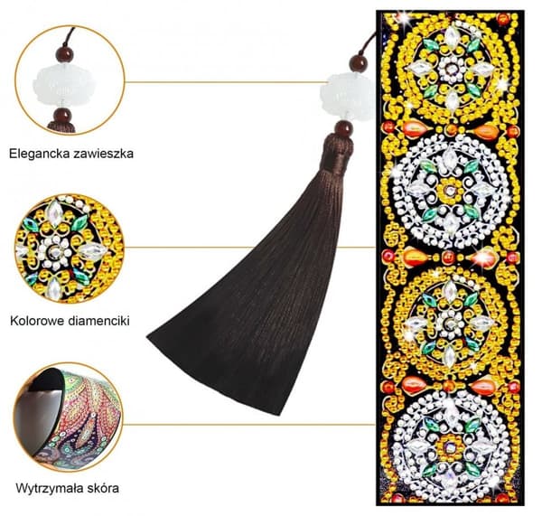 Diamantbroderibokmärke - Mandala