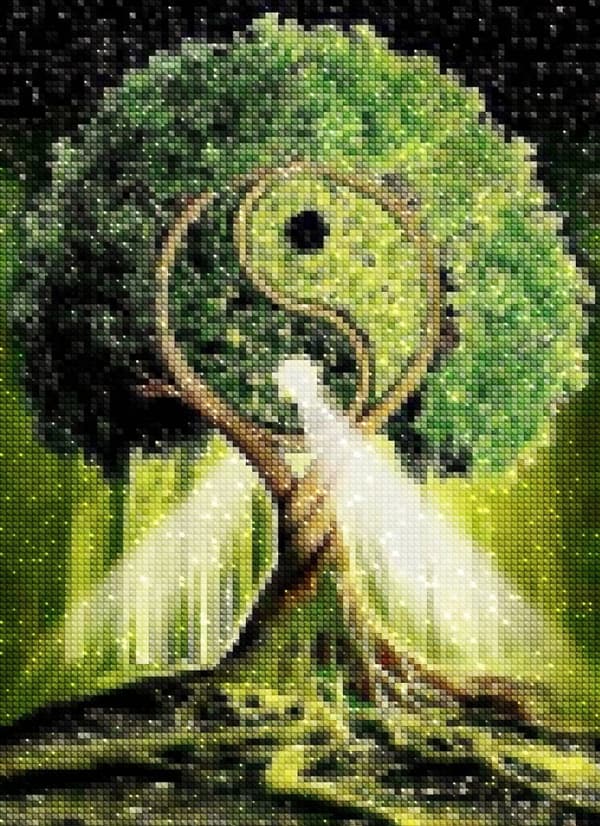 Diamantbroderi Harmoniens Træ 30x40 cm