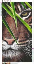 Miniatyrbild 3 av 6: Diamantbroderi med hukande tiger 45x85 cm