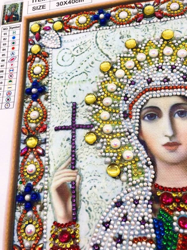 Diamantbroderi Maria Vasilisa af Nikomedia 30x40 cm