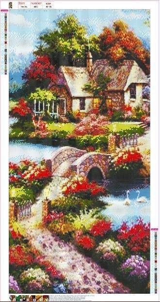 Diamantbroderi Idyllisk Hvile 45x85 cm