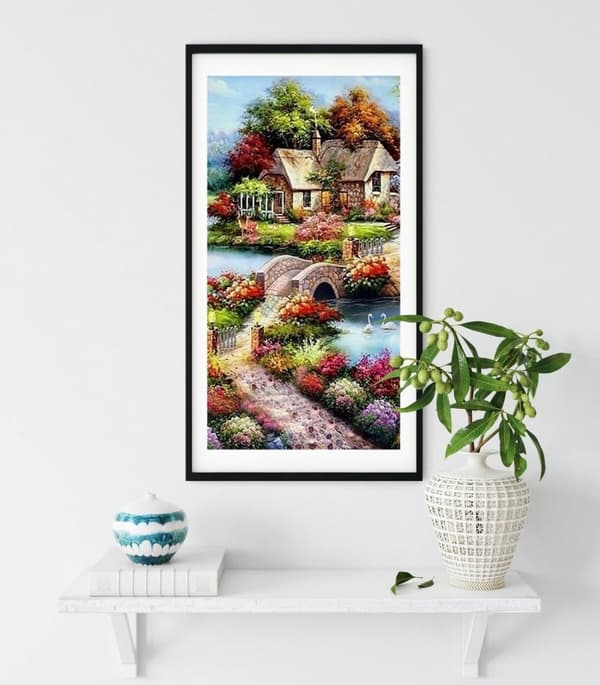 Diamantbroderi Idyllisk Hvile 45x85 cm