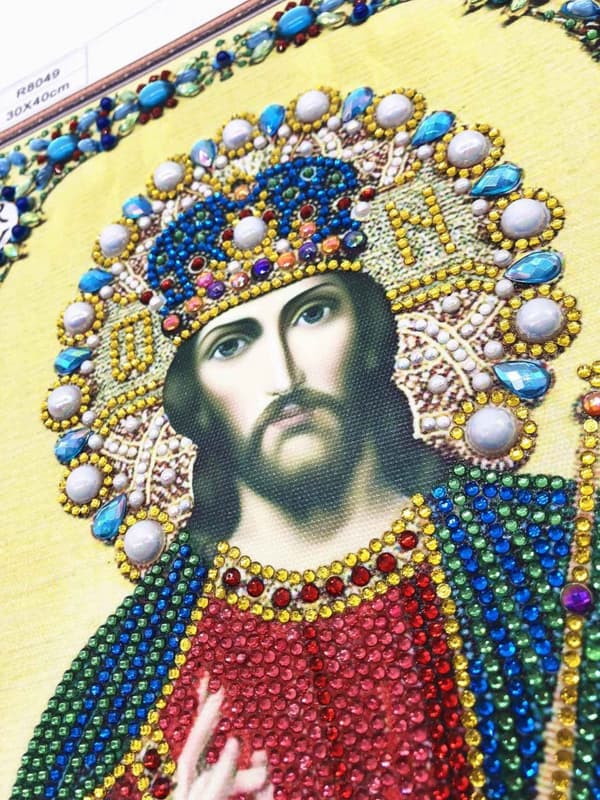 Diamantbroderi Jesus den Retfærdige 30x40 cm