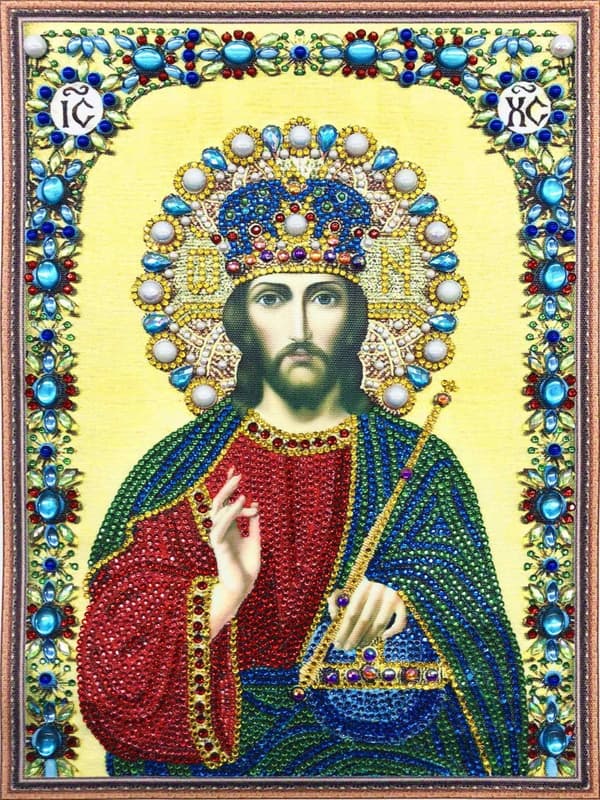 Diamantbroderi Jesus den Retfærdige 30x40 cm