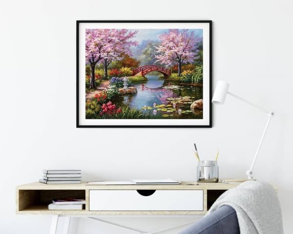 Timanttikirjonta Kevään rentoutuminen 45x55 cm