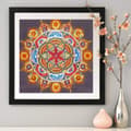 Miniatyrbild 4 av 6: Diamantbroderi Flammandala 30x30 cm