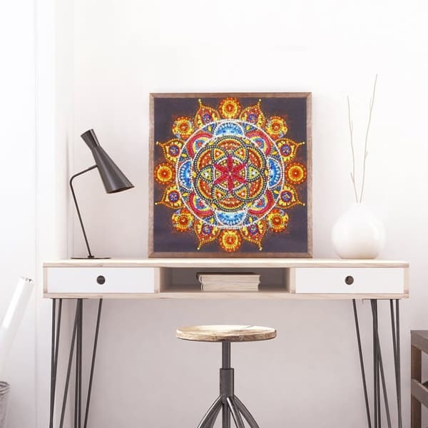 Diamantbroderi Flammandala 30x30 cm