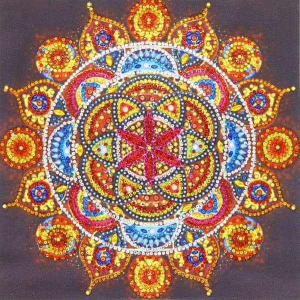 Diamantbroderi Flammandala 30x30 cm