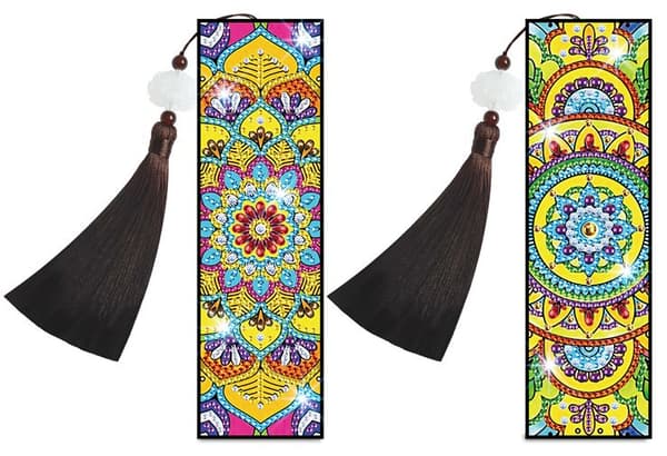 Diamantbroderi Bokmärke Bokmärken Set med 2 - Mandalas