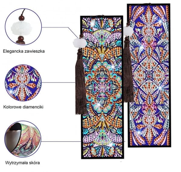 Diamantbroderi Bokmärke Bokmärken Set om 2 - Ornament