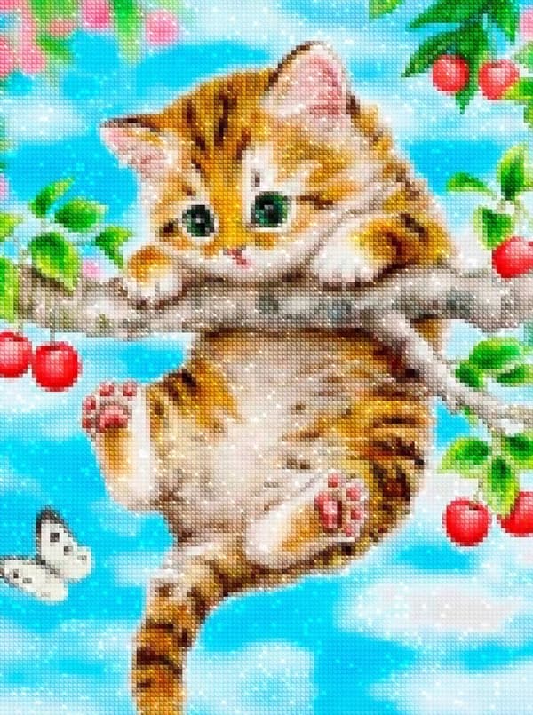 Diamantbroderi Hængende Killing 35x45 cm