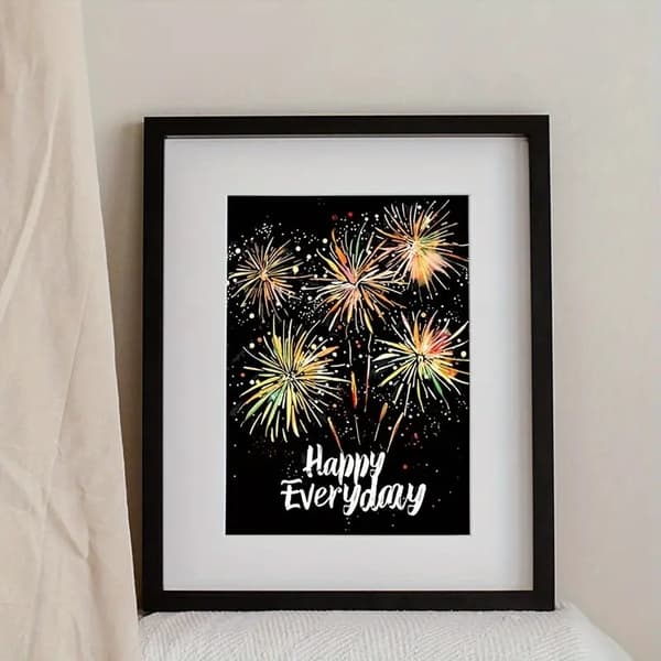 Pimeässä hohtavat raaputusarvat ilotulitteet (4 kpl) 30x21 cm