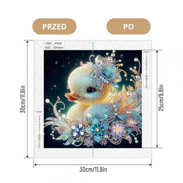 Diamantbroderi Diamant Anka 30x30 cm