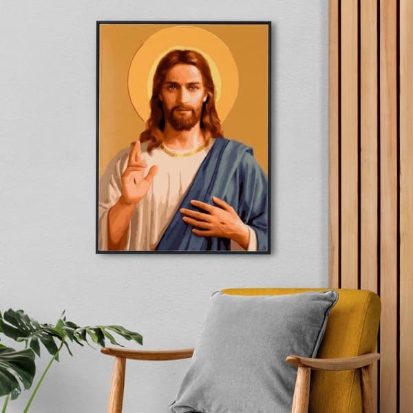 Numeroiden mukaan maalaussarja Jeesus Kristus 40x50