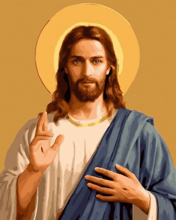 Numeroiden mukaan maalaussarja Jeesus Kristus 40x50