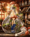 Pikkukuva 1 / 10: Paint By Numbers Kit Boy Toadstool 40x50