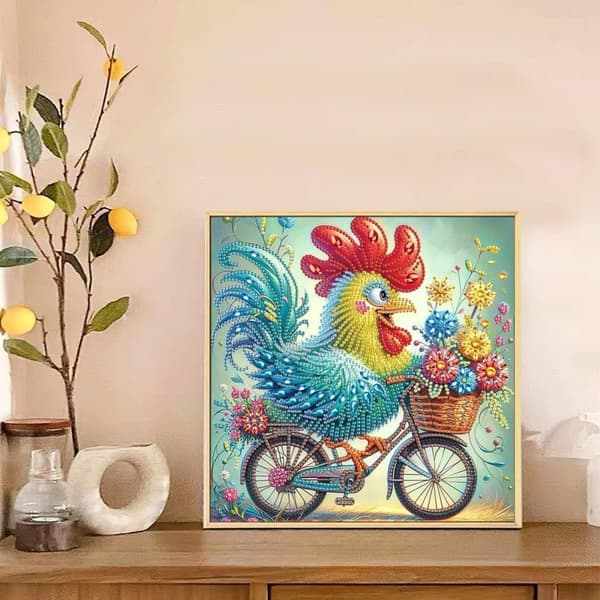 Diamantbroderi Tupp Cyklist 30x30 cm